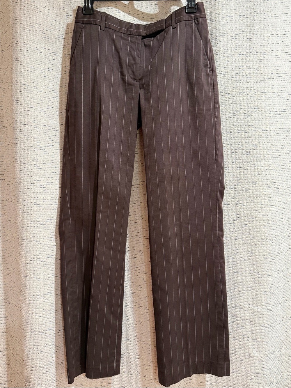 Women Brown Pinstripe Dress Pants Size 6